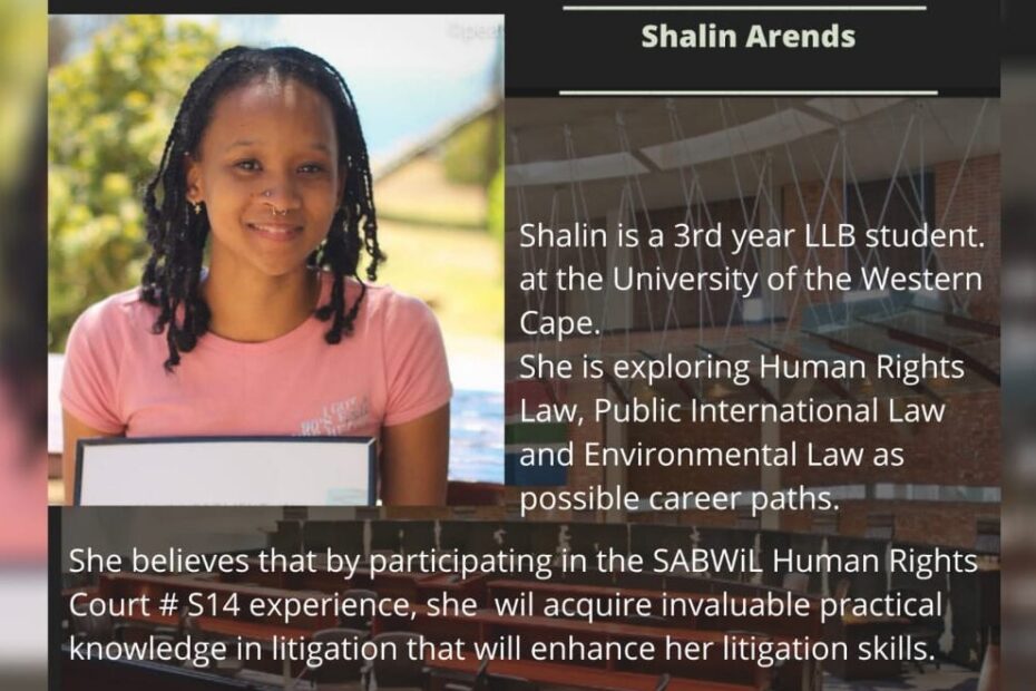 SABWiL Alumna Shalin Arends